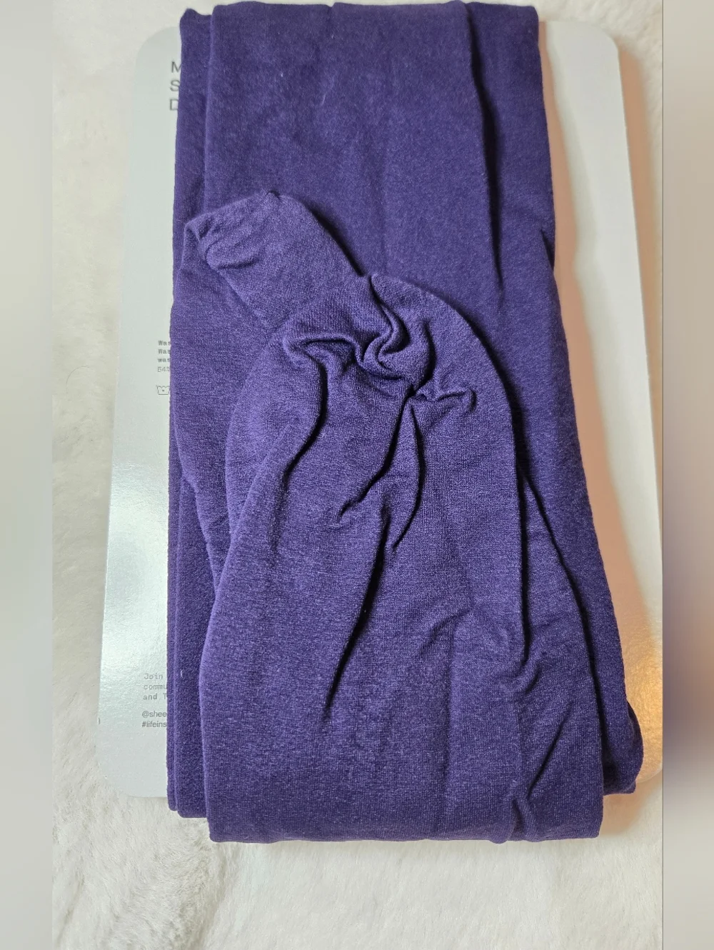 Sheertex Classic Semi Opaque Rip Resist Tights Eggplant Size Medium New